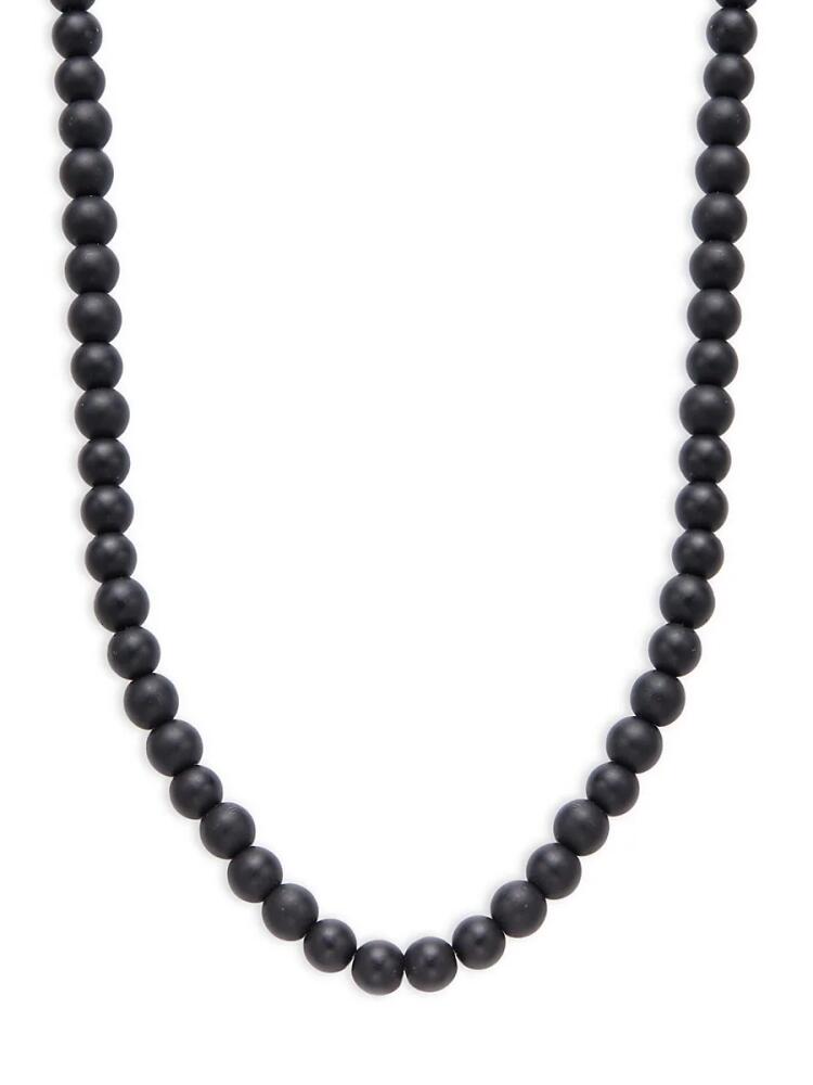 Effy Men's 925 Sterling Silver & 78 TCW Onyx Beaded Necklace Cover