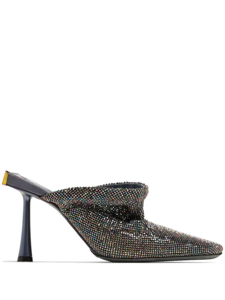 Benedetta Bruzziches Goliarda 95mm rhinestone-embellished mules - Grey Cover