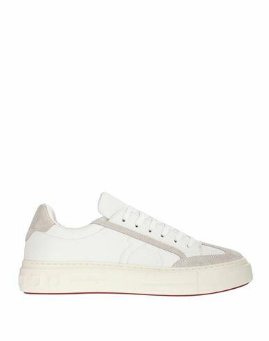 Ferragamo Salvatore Ferragamo White Sneakers Man Sneakers White Leather Cover