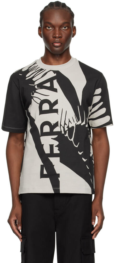 Ferragamo Gray Graphic T-Shirt Cover