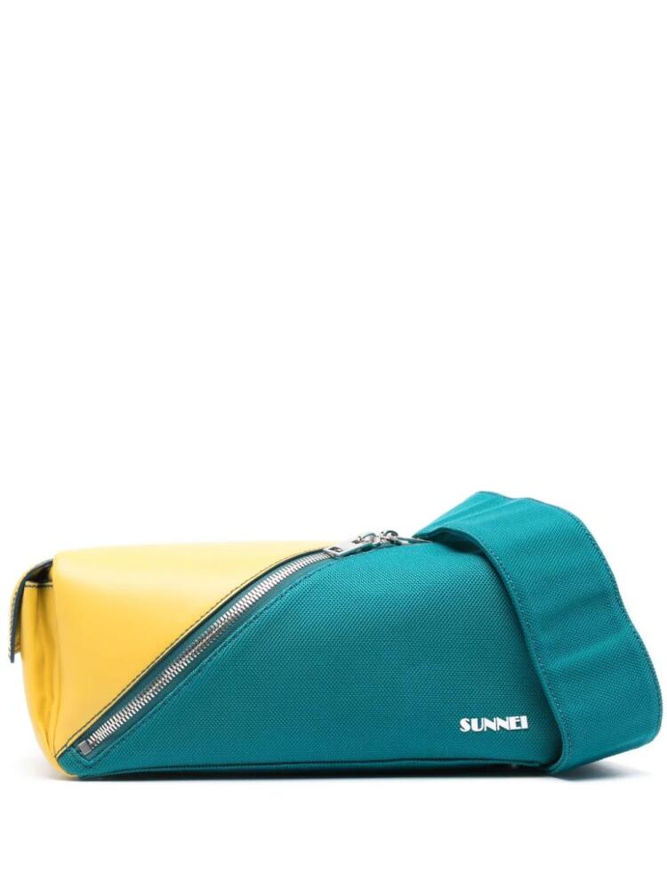 Sunnei Labauletto colour-block crossbody bag - Blue Cover