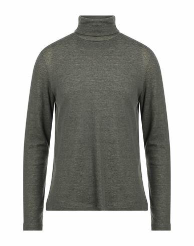 Majestic Filatures Man Turtleneck Military green Cotton, Cashmere Cover