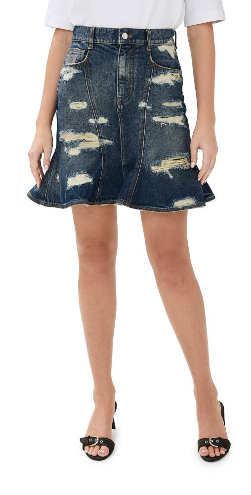 Marc Jacobs Rip & Repair Fluted Mini Skirt Punk Indigo Cover