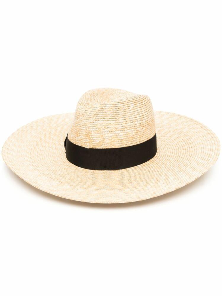 Borsalino Sophie woven sun hat - Neutrals Cover