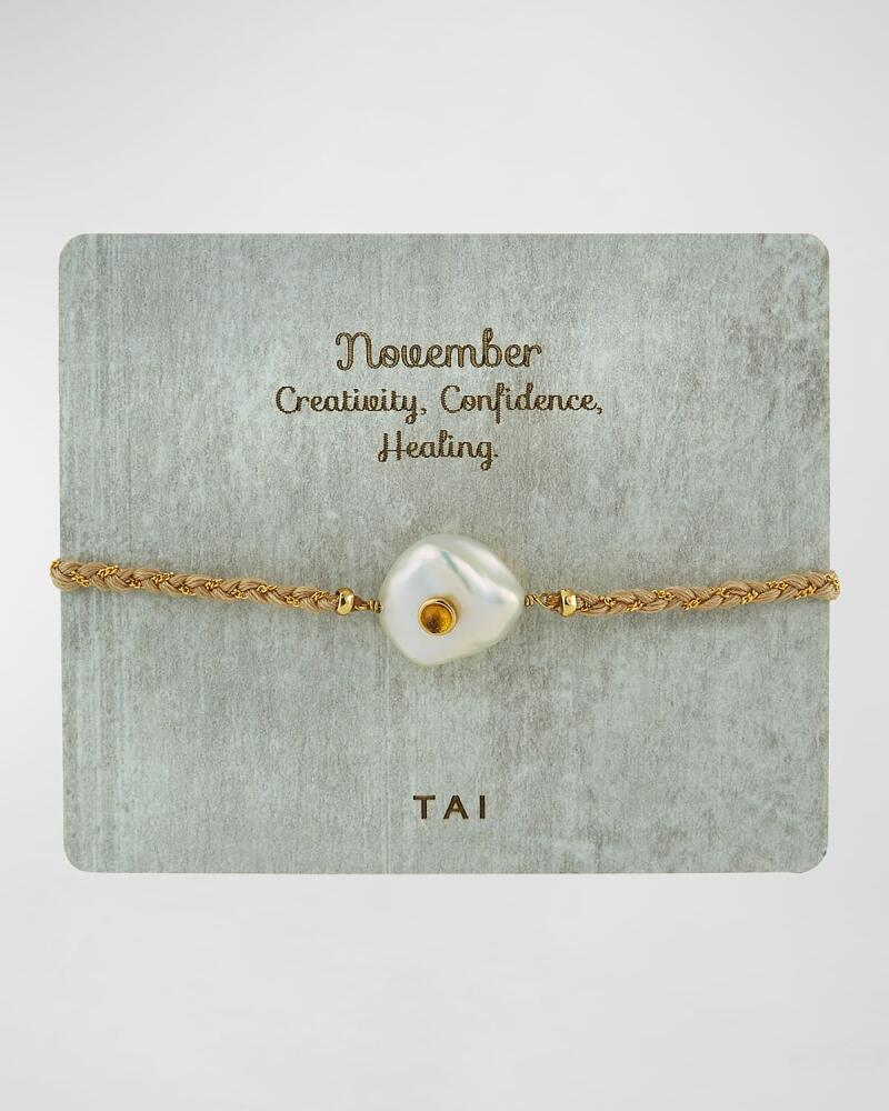 Tai Baroque Pearl Handmade Birthstone Bracelet Cover