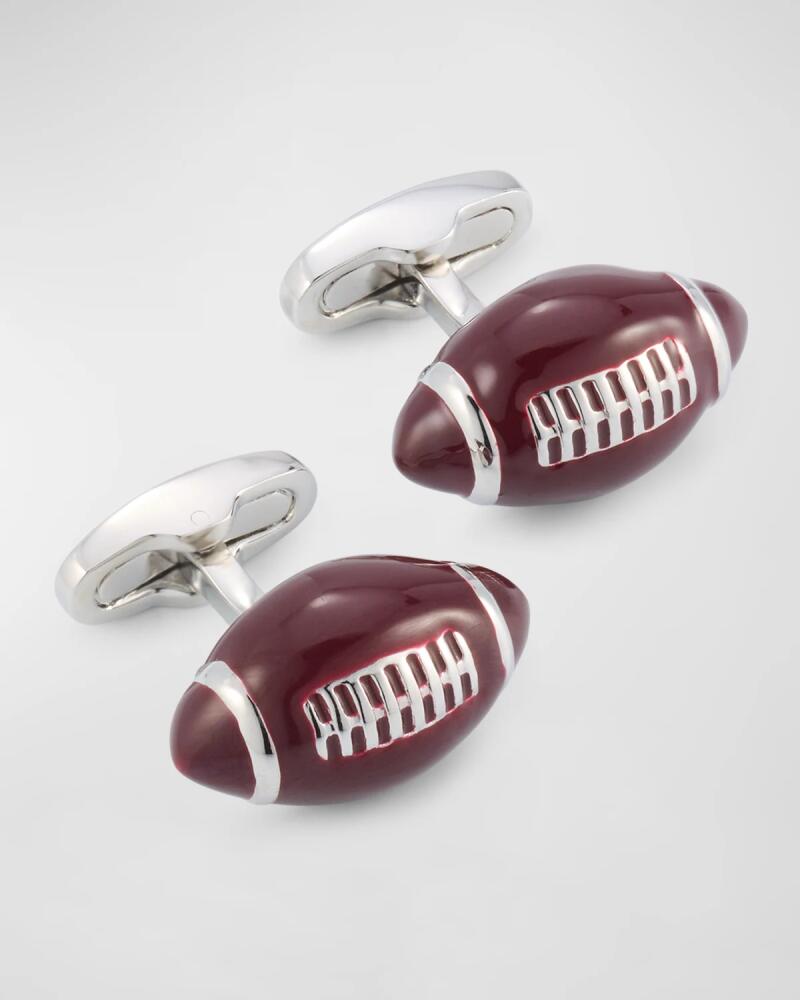 Link Up Men's Enamel Football Cufflinks Cover