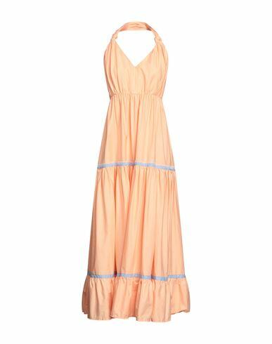 Alessia Santi Woman Maxi dress Apricot Cotton, Polyamide, Elastane Cover