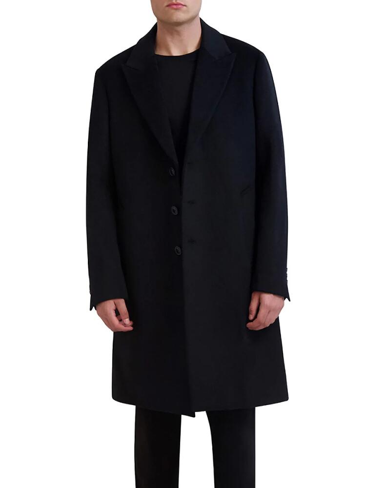 Karl Lagerfeld Paris Men's Wool Blend Coat - Black Cover