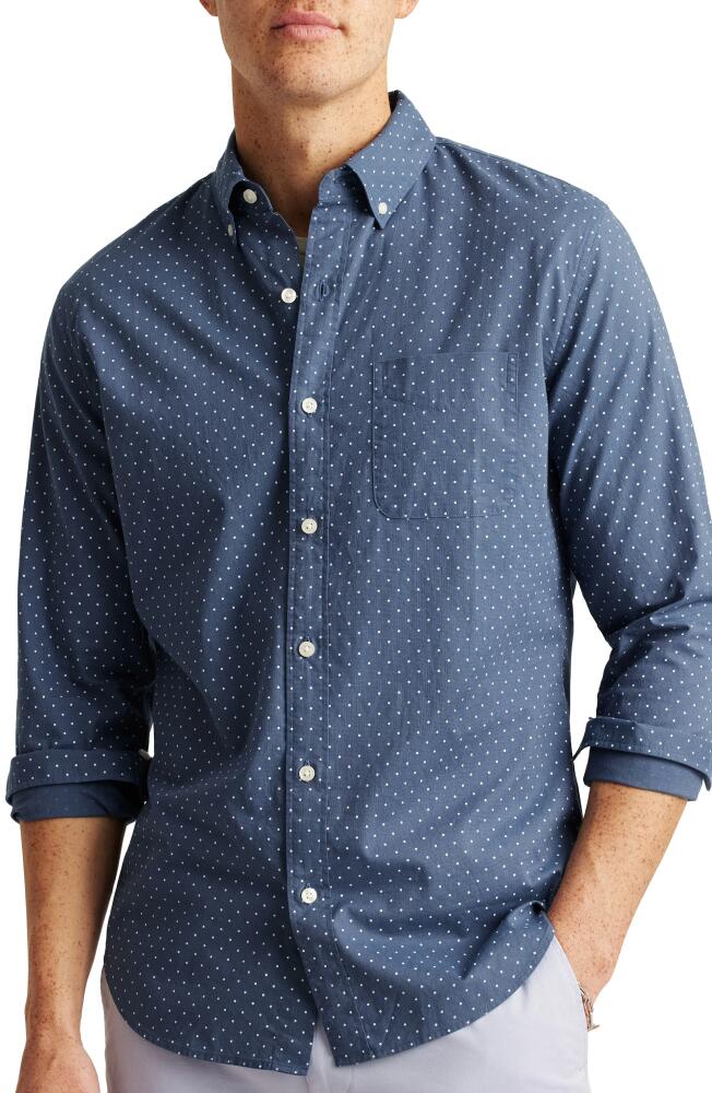 Bonobos Everyday Dot Print Cotton Button-Down Shirt in Salt-Pond Dot Cover