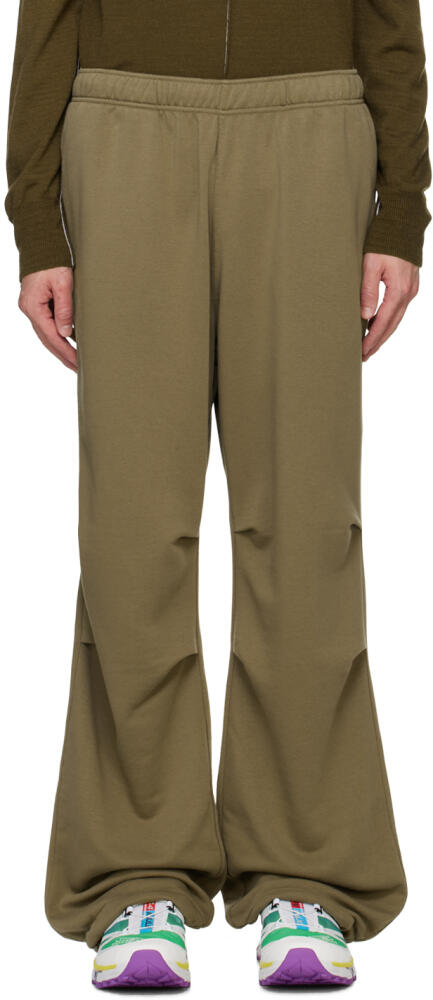 MM6 Maison Margiela Green Tucked Sweatpants Cover