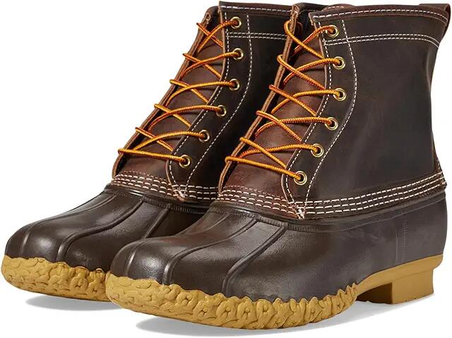 L.L.Bean Bean Boot 8 Leather Primaloft Flannel Lined (Classic Brown/Bean Boot Brown/Gum/Iron) Men's Shoes Cover