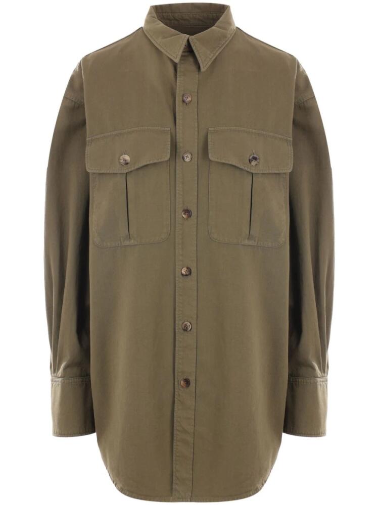 Saint Laurent long-sleeve cotton shirt - Green Cover