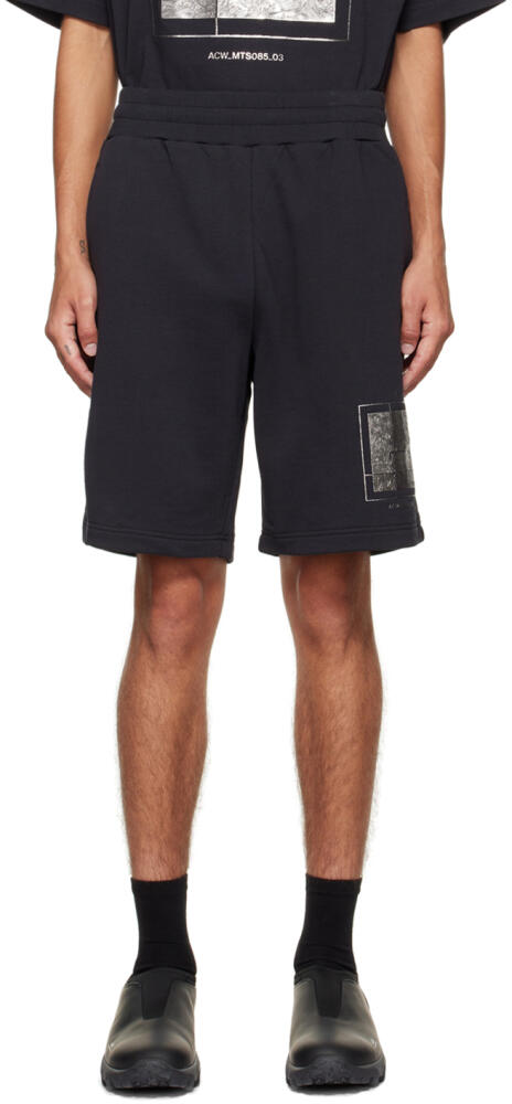 A-COLD-WALL* Black Foil Grid Shorts Cover