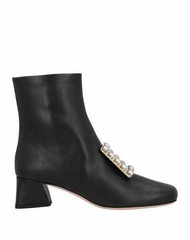 Roger Vivier Woman Ankle boots Black Leather Cover