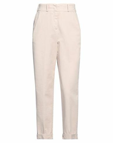 Peserico Easy Woman Pants Beige Cotton, Elastane Cover