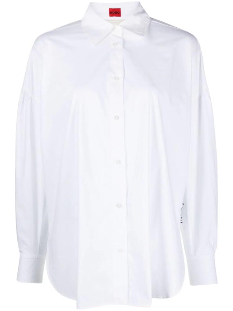 HUGO lace-up cotton shirt - White Cover