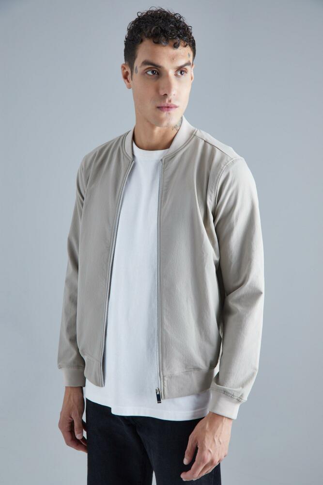 Mens Technical Stretch Smart Bomber - Beige Cover