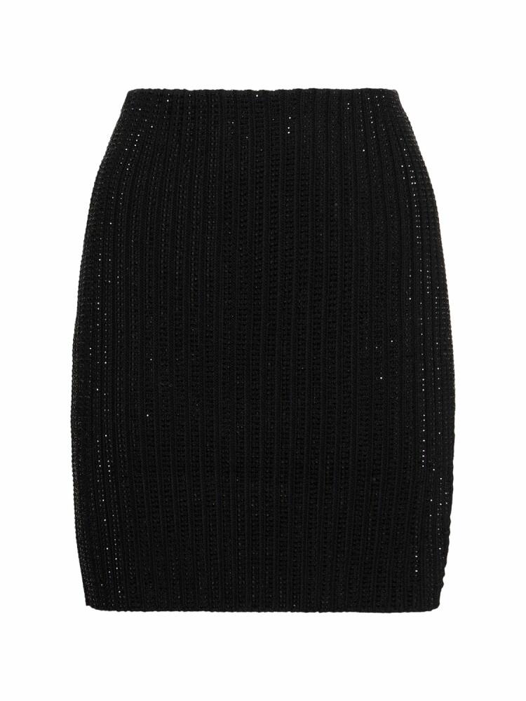 DAVID KOMA Embellished Knit Mini Skirt Cover