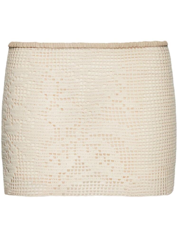 Magda Butrym lace crochet mini skirt - Neutrals Cover