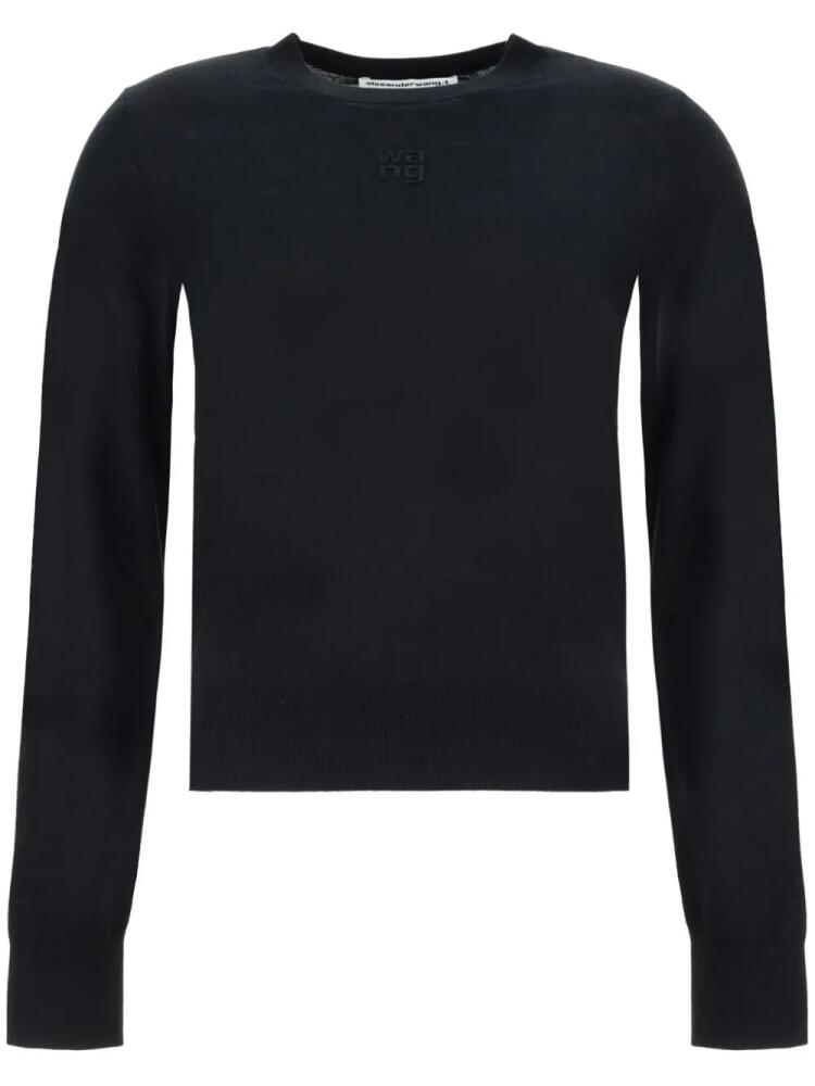 Alexander Wang logo-debossed top - Black Cover