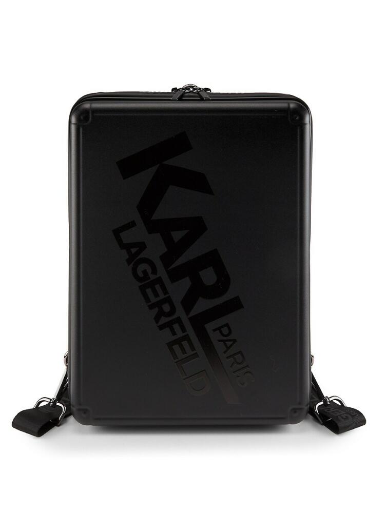 Karl Lagerfeld Paris Men's Hardside Backpack - Black Cover