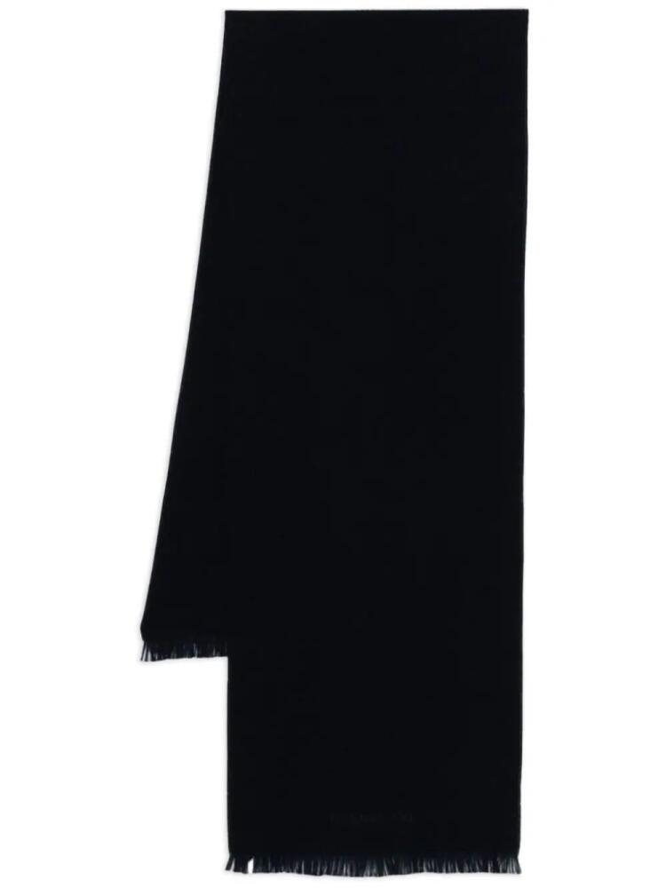 Corneliani virgin wool scarf - Black Cover