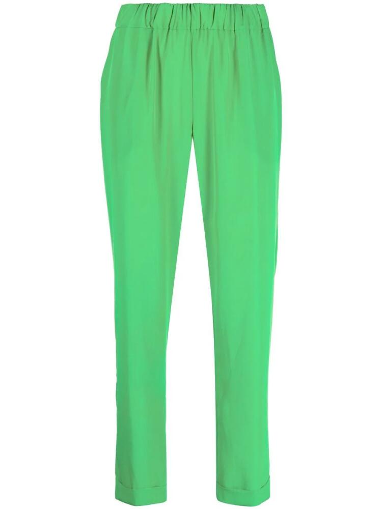 P.A.R.O.S.H. cropped drop-crotch trousers - Green Cover