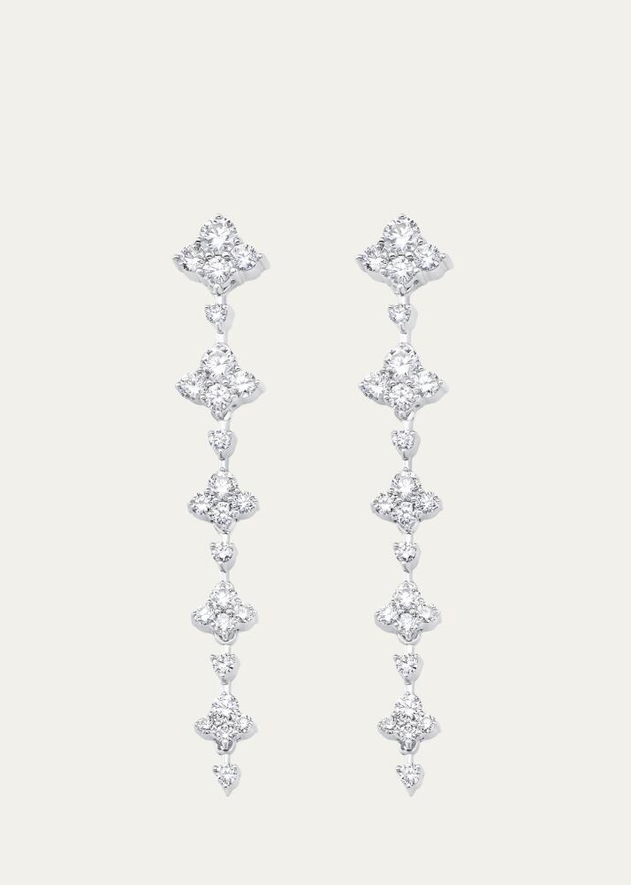 Sara Weinstock 18K White Gold Dujour Five Diamond Dangle Earrings Cover