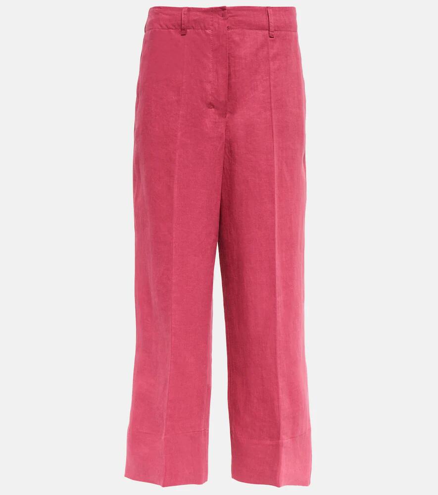 'S Max Mara Rebecca linen cropped linen pants Cover