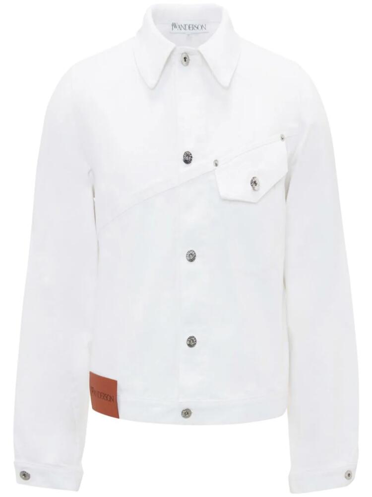 JW Anderson cropped twisted denim jacket - White Cover