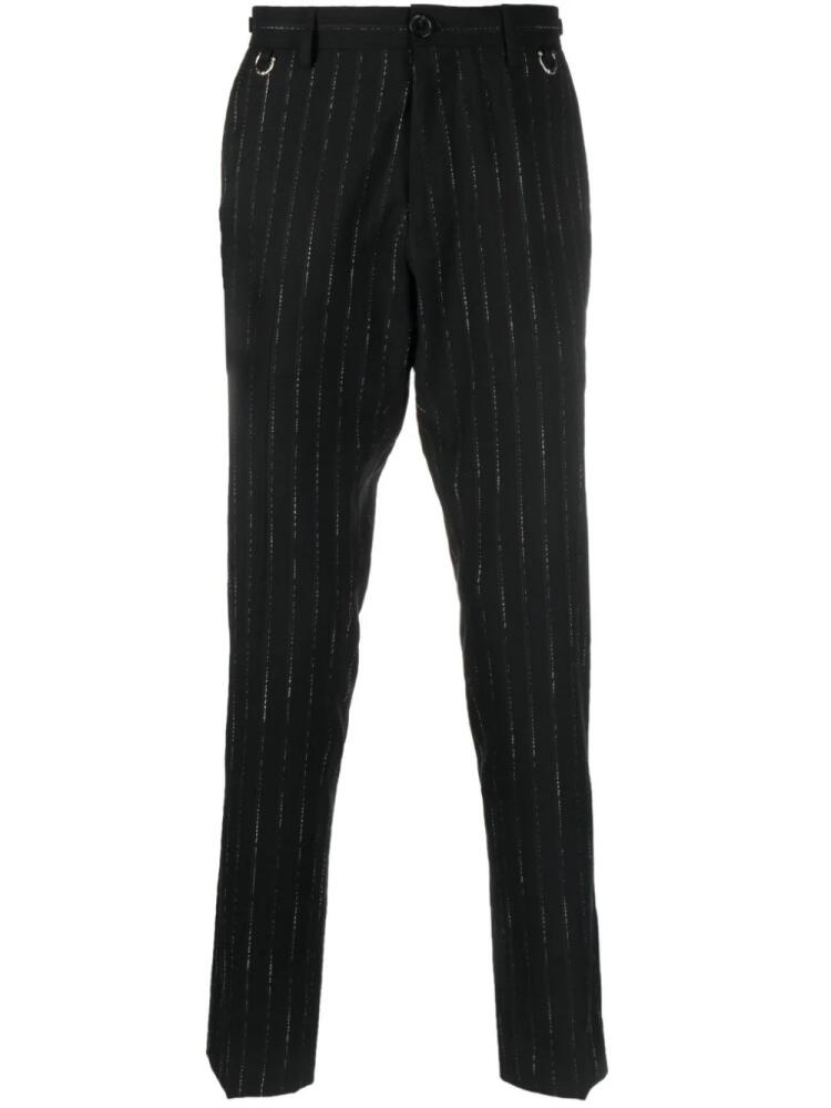 John Richmond Melkor pinstripe trousers - Black Cover