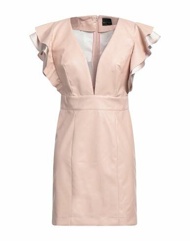 Marc Ellis Woman Mini dress Pink Polyurethane, Polyester, Elastane Cover