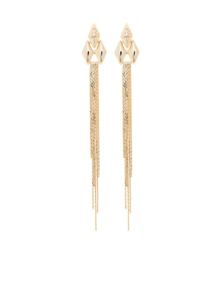 Patrizia Pepe micro Fly geometric-pendant earrings - Gold Cover