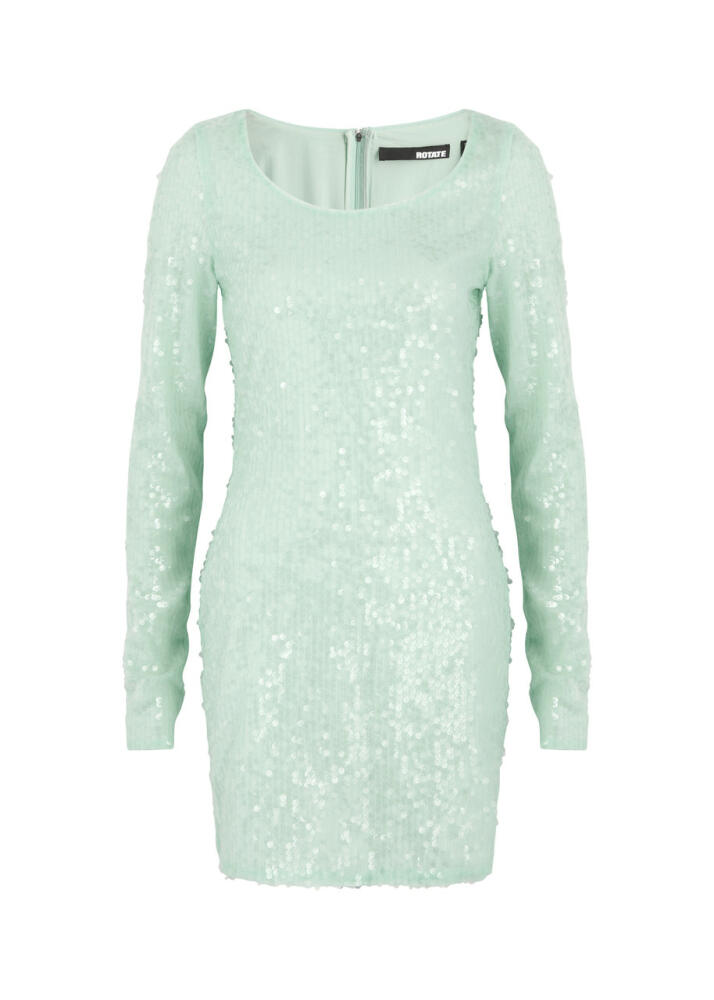 Rotate Birger Christensen Sequin-embellished Tulle Mini Dress - Light Green Cover