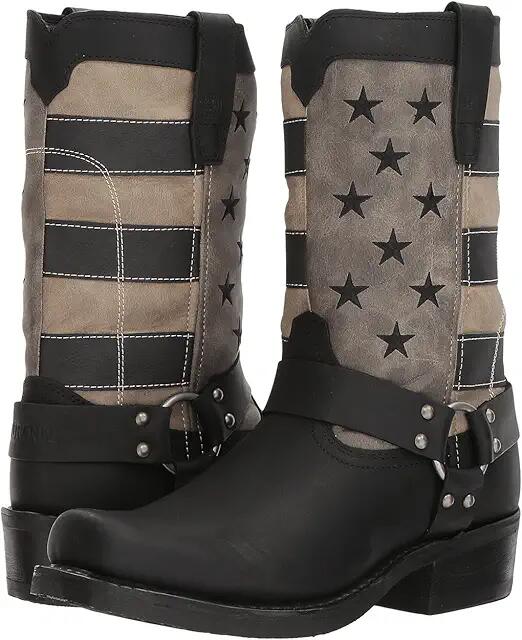 Durango Flag Harness 11 Boot (Black/Charcoal/Grey) Cowboy Boots Cover