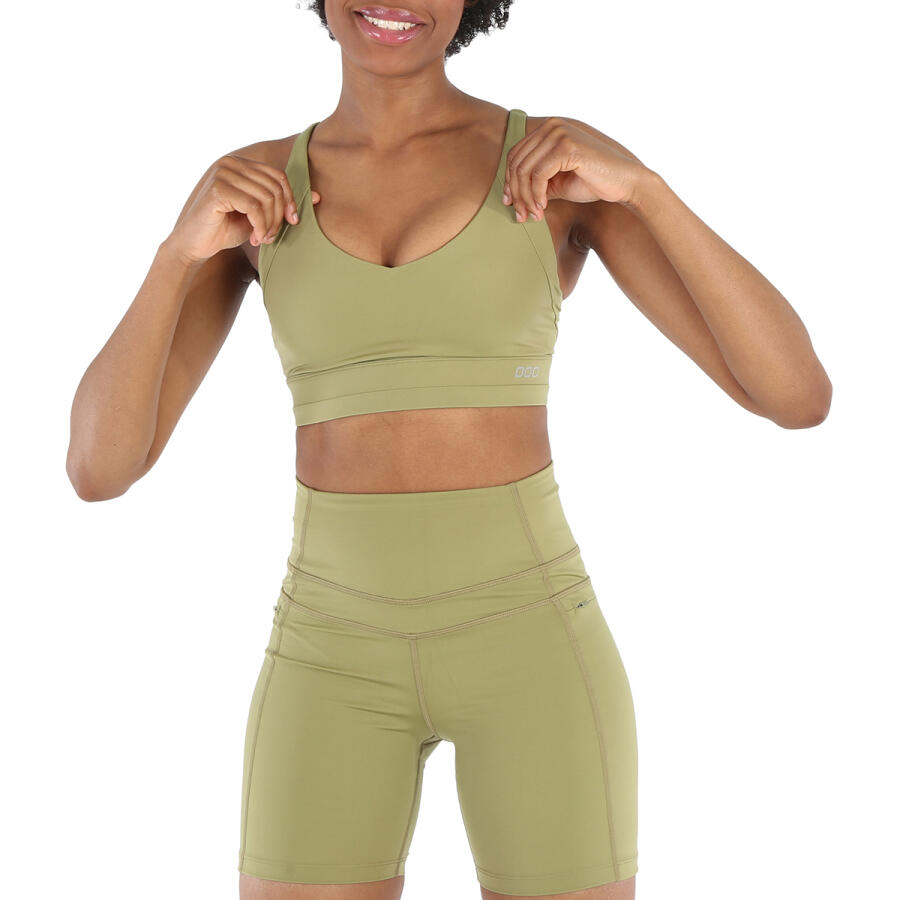 Lorna Jane Ladies Olive Double Time Sports Bra Cover