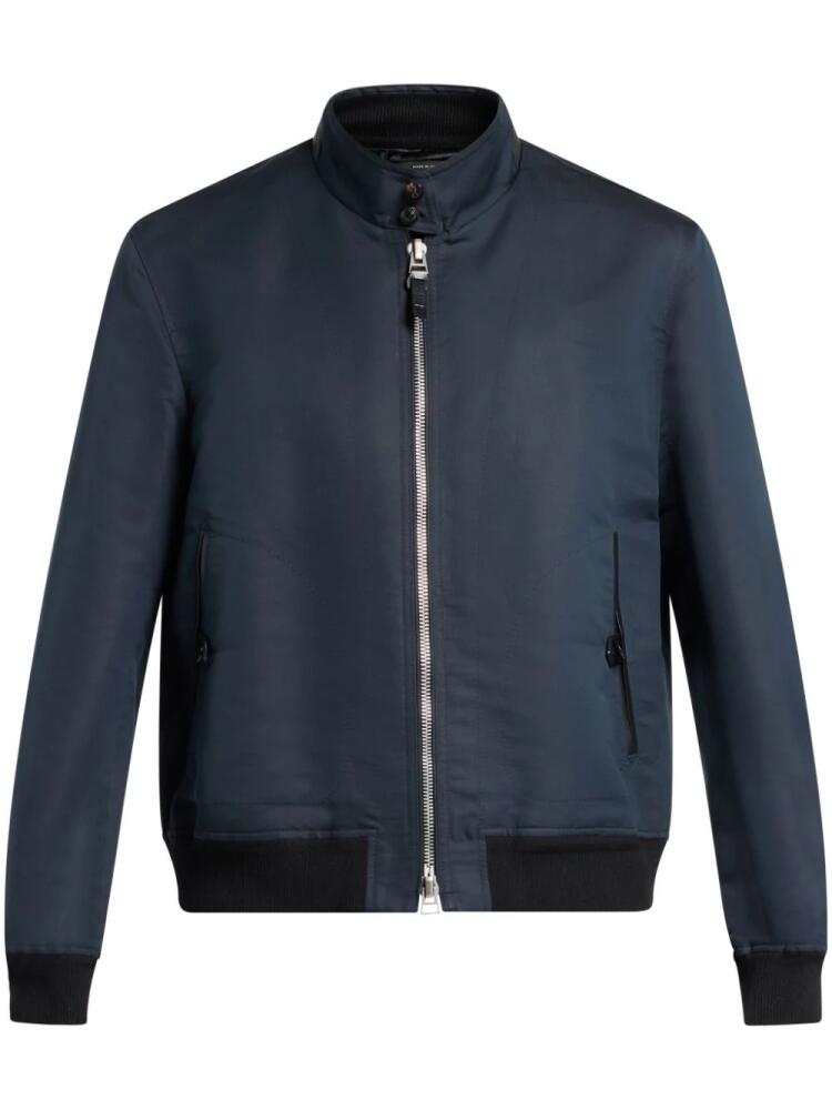 TOM FORD zip-up bomber jacket - Blue Cover