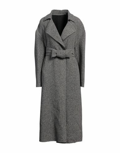 Fabiana Filippi Woman Coat Grey Merino Wool, Polyamide, Cashmere Cover