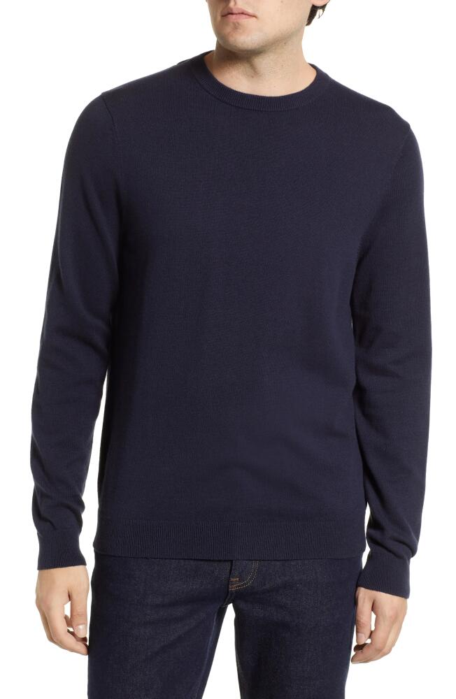 Nordstrom Cotton & Cashmere Crewneck Sweater in Navy Night Cover