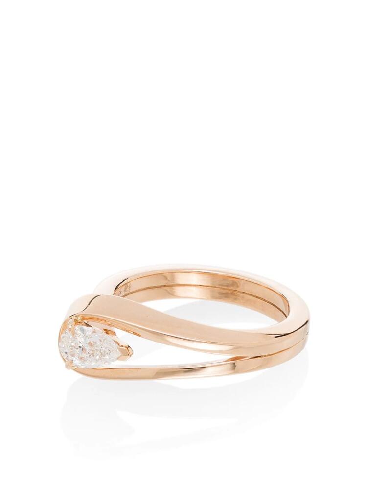 Repossi 18kt rose gold Serti Inversé diamond ring - Pink Cover