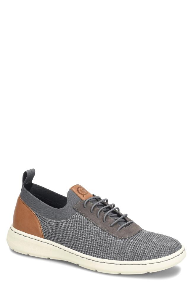 Børn Marius Knit Sneaker in Dark Grey Brown Knit Cover