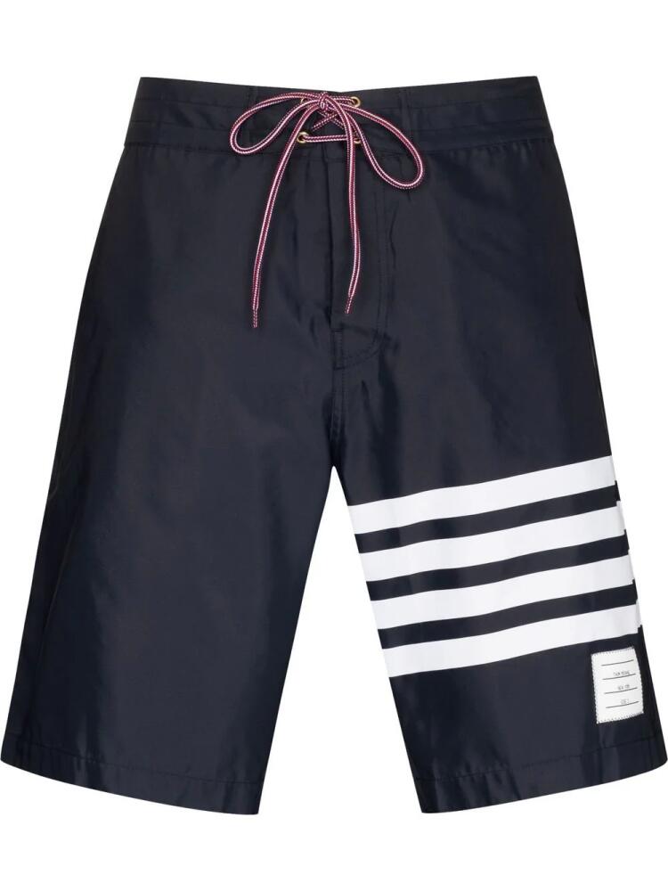 Thom Browne 4-Bar board shorts - Blue Cover