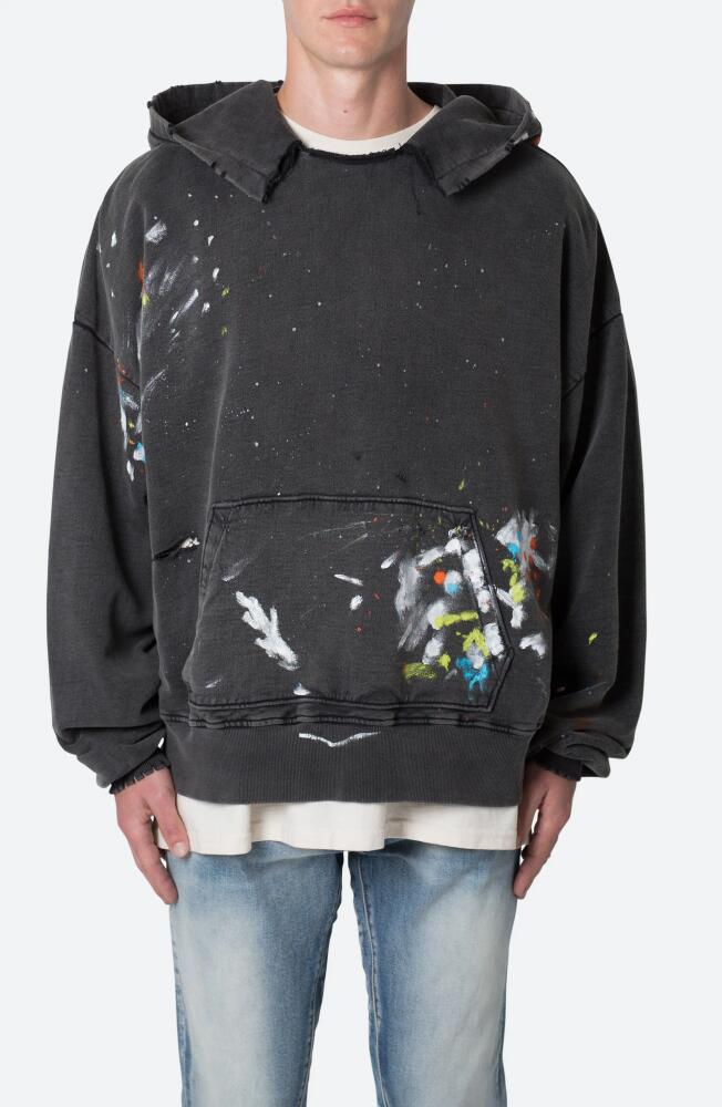 mnml Destroyed Painter Hoodie in Vintage Black Cover