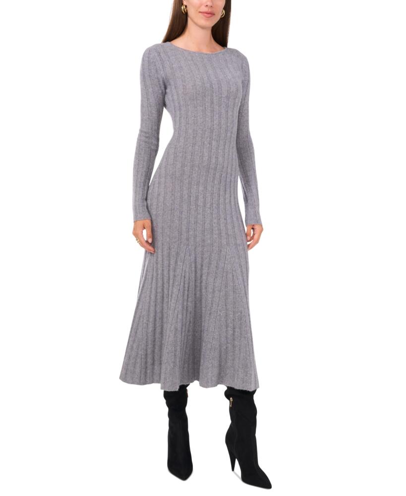 Vince Camuto Women's Crewneck Midi Sweater Dress - Medium Heather Grey Cover