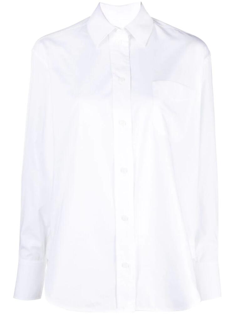 Victoria Beckham logo-embroidered organic cotton shirt - White Cover