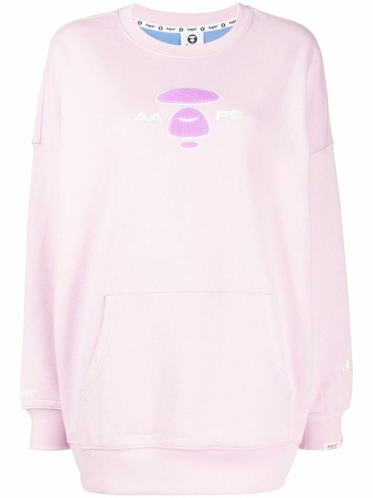 AAPE BY *A BATHING APE® logo-print sweatshirt - Purple Cover