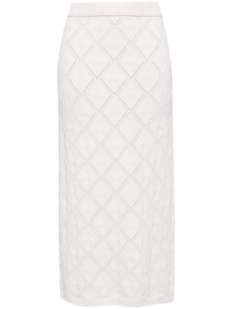 Elie Saab knitted midi skirt - Neutrals Cover