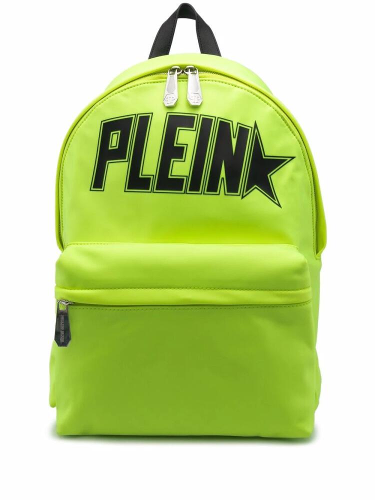 Philipp Plein logo-print backpack - Yellow Cover