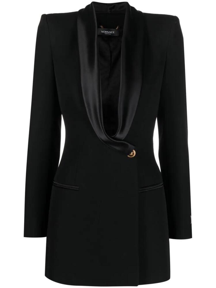 Versace Grain de Poudre single-breasted blazer - Black Cover