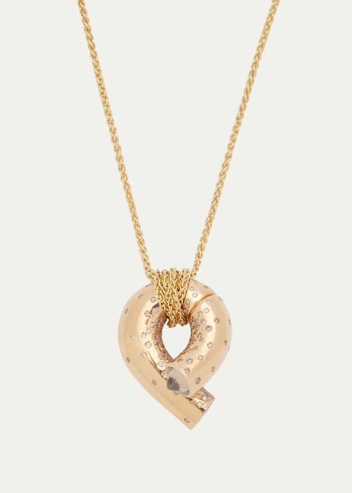 TABAYER 18k Fairmined Rose Gold Oera Pendant Necklace with Diamonds Cover